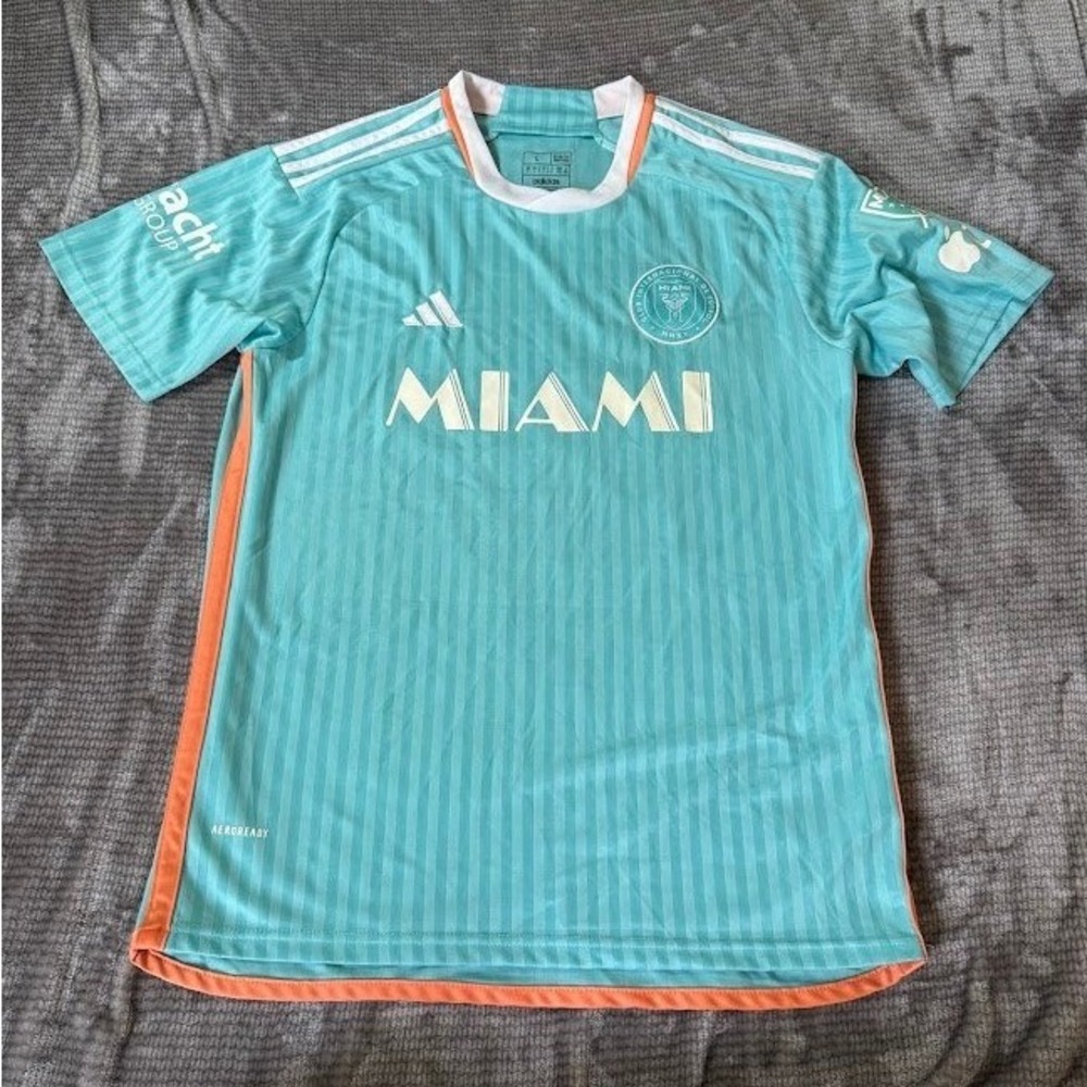 Adidas Inter Miami CF 2024 Archive Edition Messi 10 Jersey Teal Orange Large